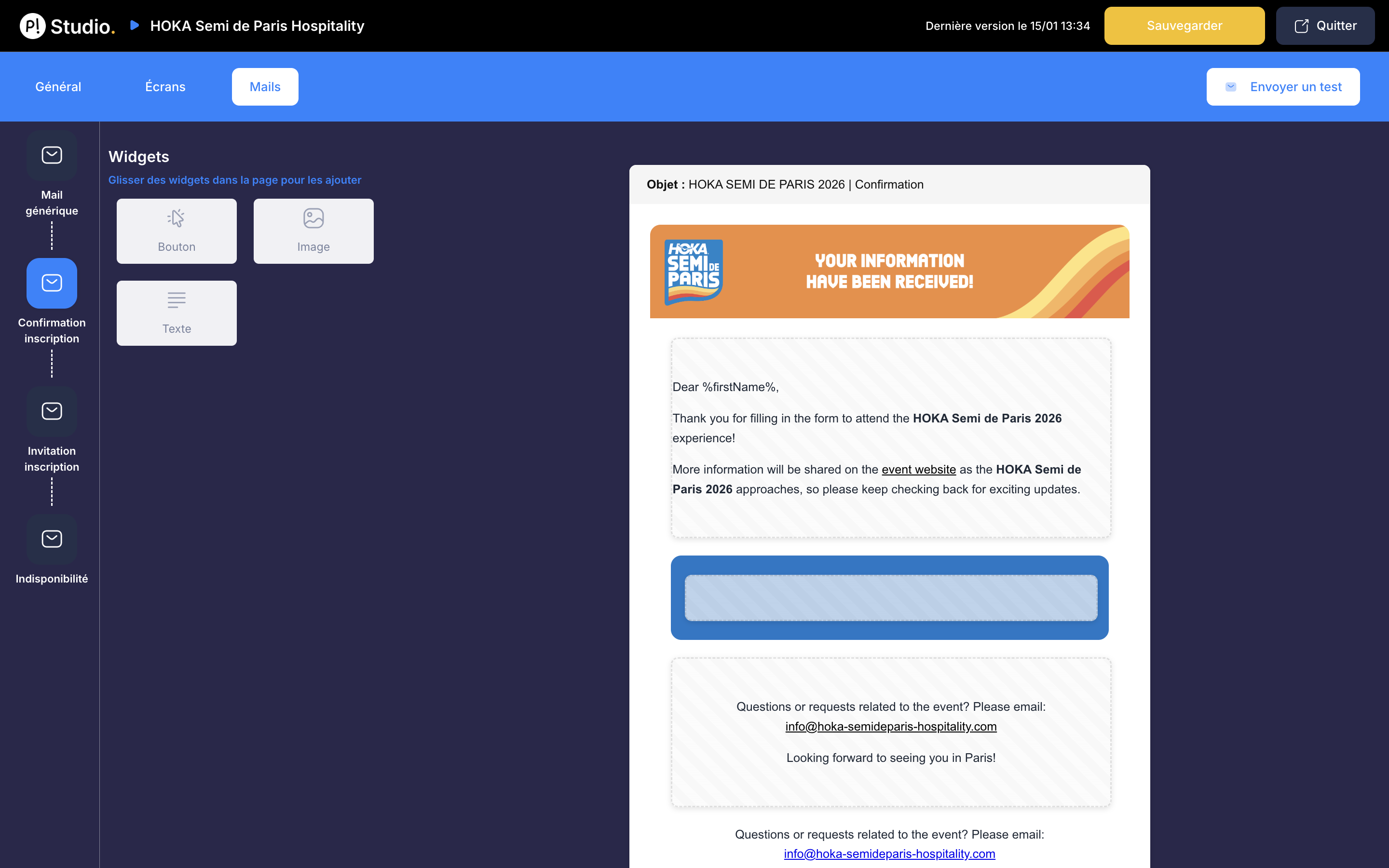 Personnalisation emails Pinaplay